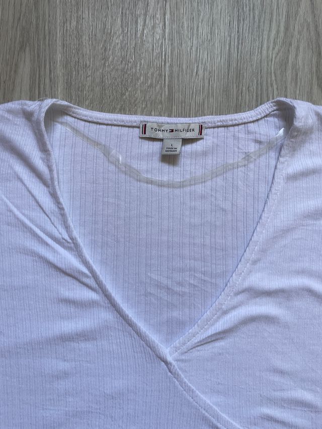 Blusa Tommy Hilfiger blanca - Talla L