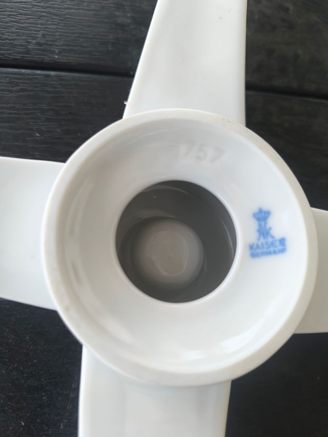 Candelabro in porcellana bianca - 4 bracci