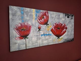 Cuadro flores rojas - Decoración