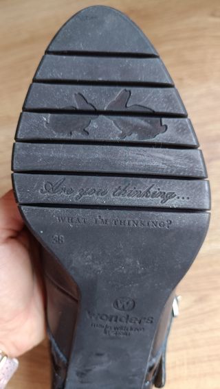 Zapatos Wonders Piel Negro 38