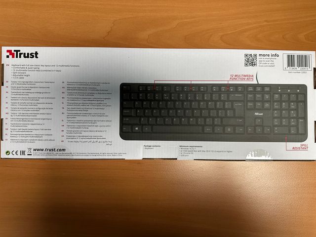 Teclado Trust Ziva USB Negro