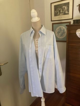Camicia Uomo Lino azzurra