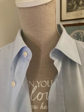 Camicia Uomo Lino azzurra