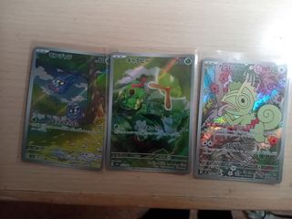 3 cartas Pokémon JaponesasTangela Caterpie Kecleon