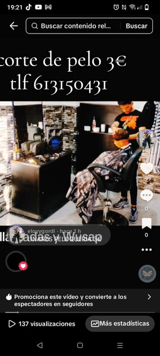 Corte pelo 3€ Linares
