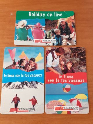 3 Carte Telefoniche Telecom Italia Anni '90