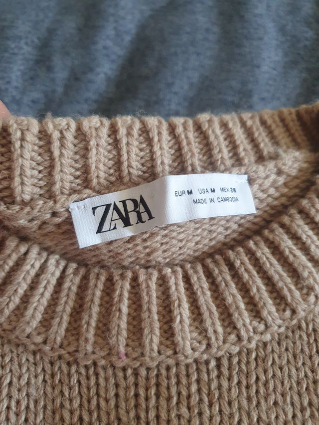 Jersey Zara beige talla M