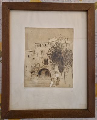 Grabado Plaza Pallol Tarragona