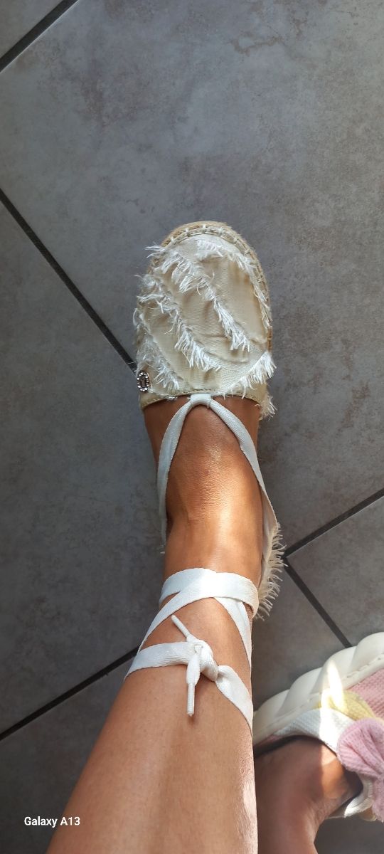 Espadrillas Lancetti beige in tessuto