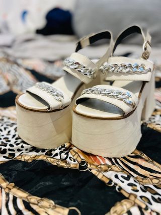 Sandalias Plataforma Blancas
