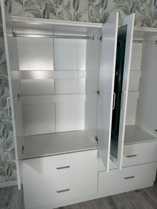 ARMARIO ROPERO DE 4 PUERTAS 4 CAJONES / NUEVO