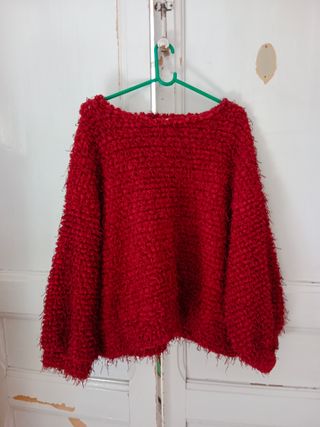 Jersey granate oversize. talla L