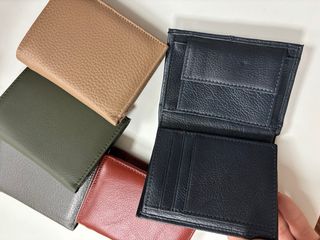 Cartera de Piel - Beige, Negro, Gris, Verde, Rojo