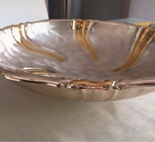 Vassoio porta biscotti oro e argento