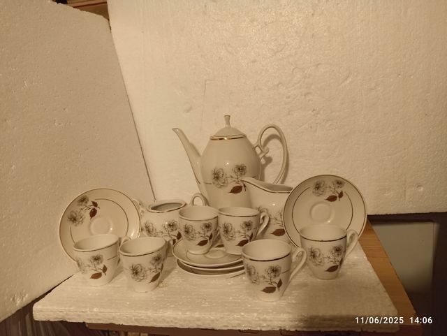 Juego de café porcelana vintage antiguo