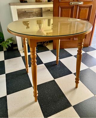 Mesa camilla vintage redonda