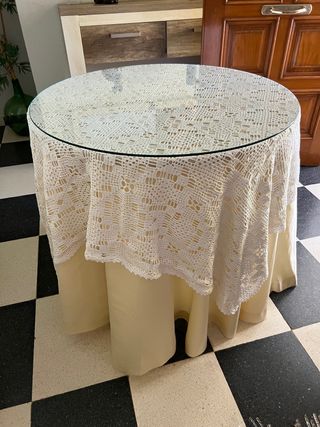 Mesa camilla vintage redonda