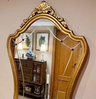 Consola dorada con espejo neorrococó c.1920