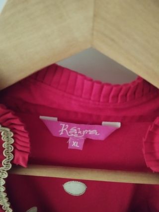 Chaqueta roja Kahyra - lunares dorados