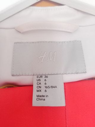 Traje H&M rojo y blanco - Talle S