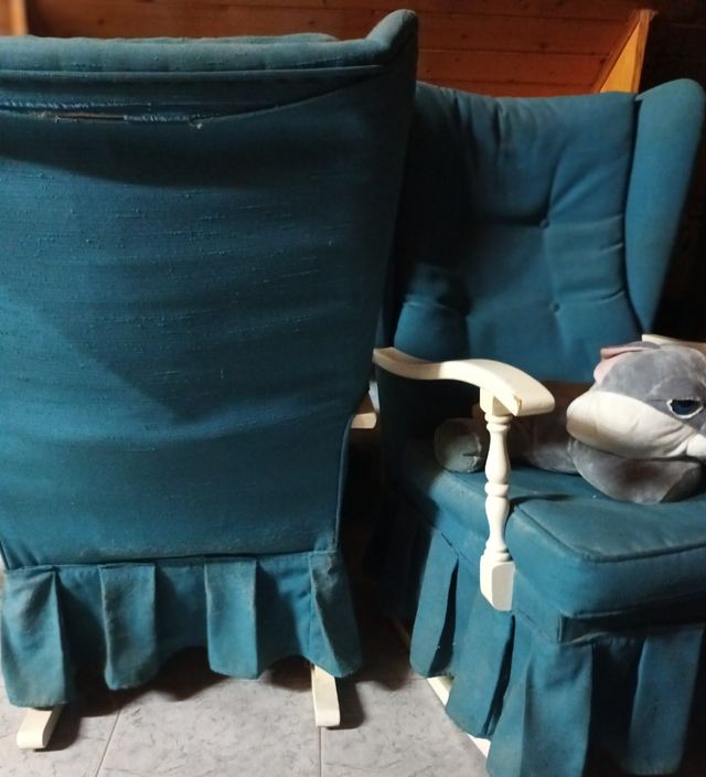2 Mecedoras Vintage azules.