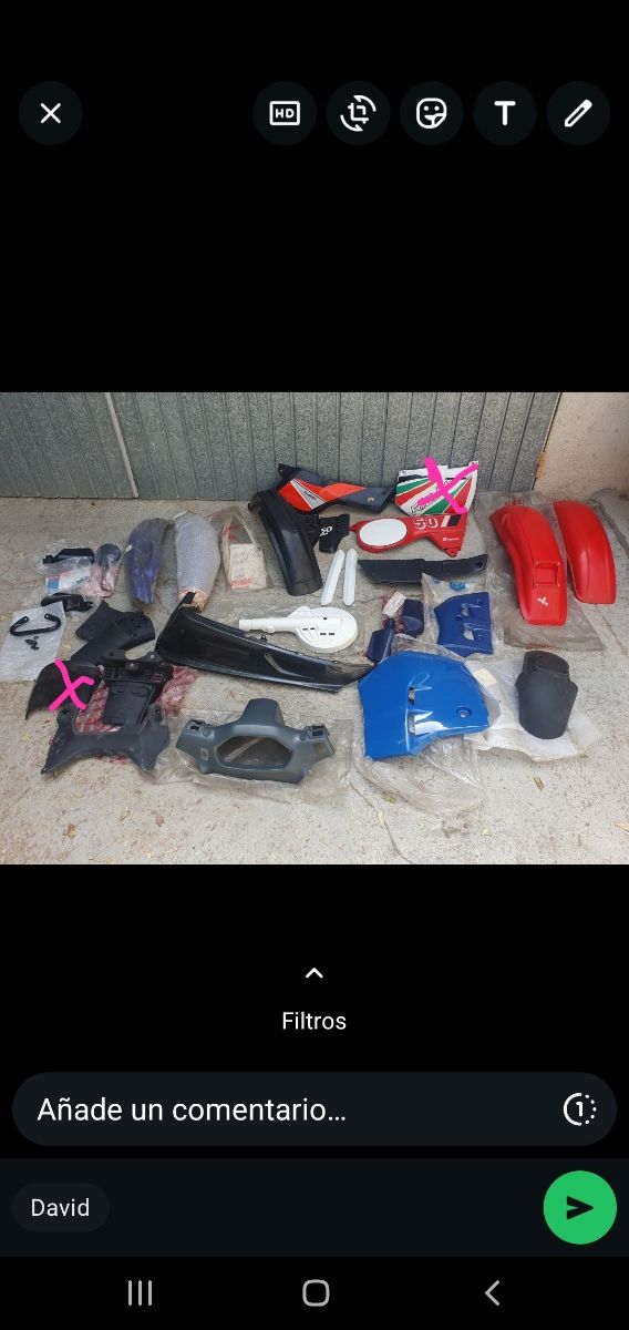 Plasticos de varias motos cross etc.....