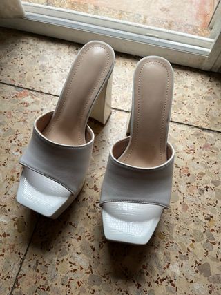 Tacones blancos plataforma