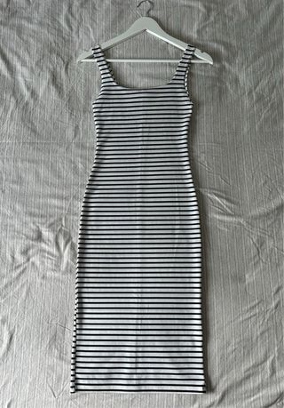 Vestido midi rayas