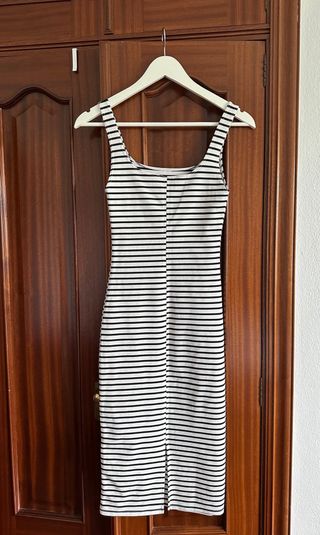 Vestido midi rayas