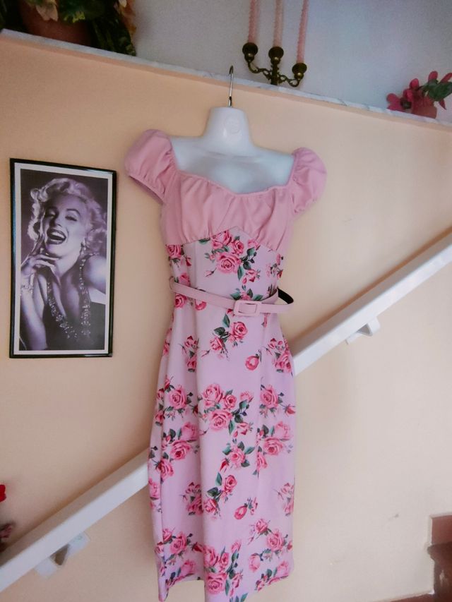 Vestito Rosa a Fiori