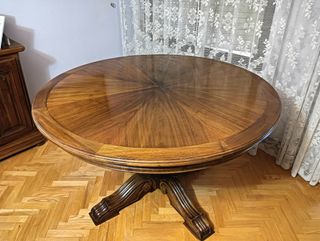 Mesa redonda madera maciza