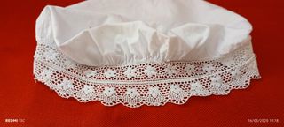 Gorro dormir blanco - encaje