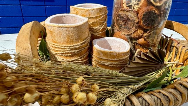 Decoración rústica.