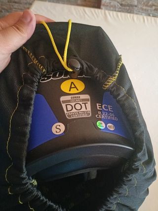 Casco moto modular Soman + bolsa