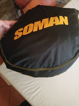 Casco moto modular Soman + bolsa
