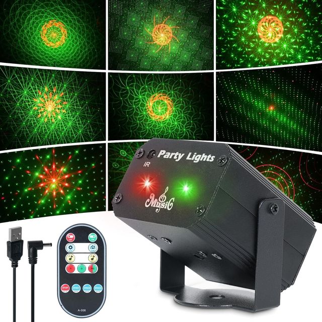 Mini Laser Rosso Verde Party Luce USB