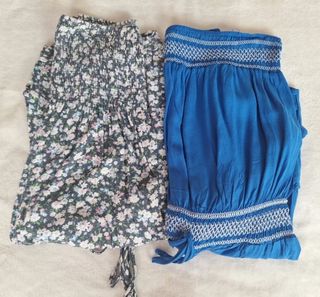 2 monos cortos talla M - azul, multicolor