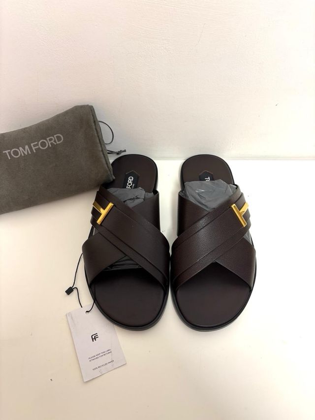 Sandalias Tom Ford hombre - Piel - Marrón