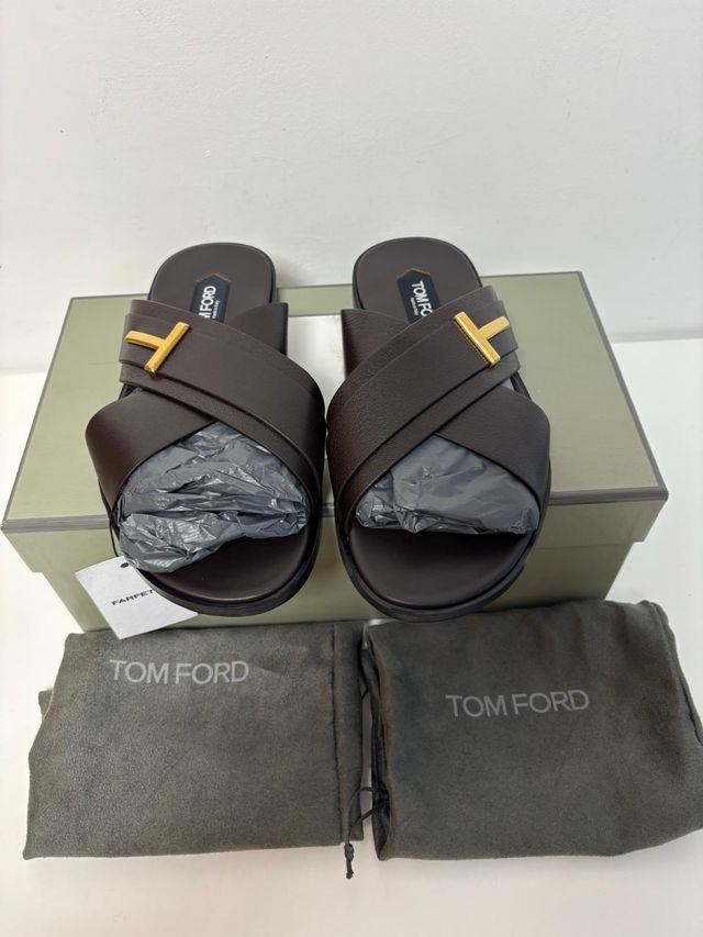 Sandalias Tom Ford hombre - Piel - Marrón