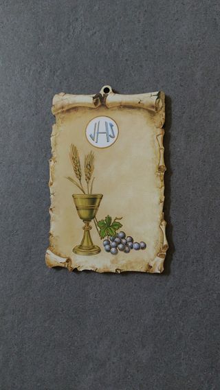 Quadretto Comunione in legno