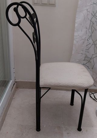 Silla hierro forja torneado