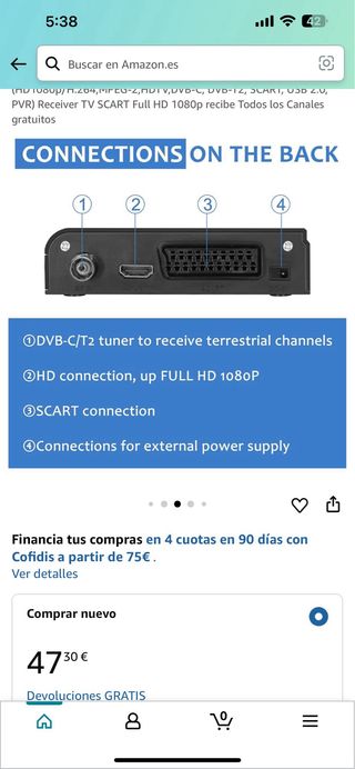 Leebox Decodificador TDT HD 1080p