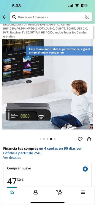 Leebox Decodificador TDT HD 1080p
