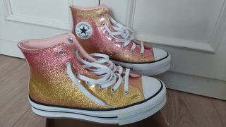 Converse Glitter-Pink&Gold