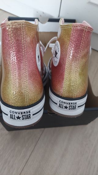 Converse Glitter-Pink&Gold