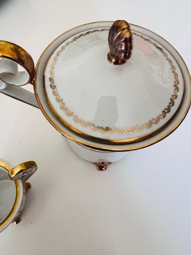 Servizio da tè porcellana oro