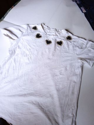 Conjunto camiseta y shorts blanco y azul