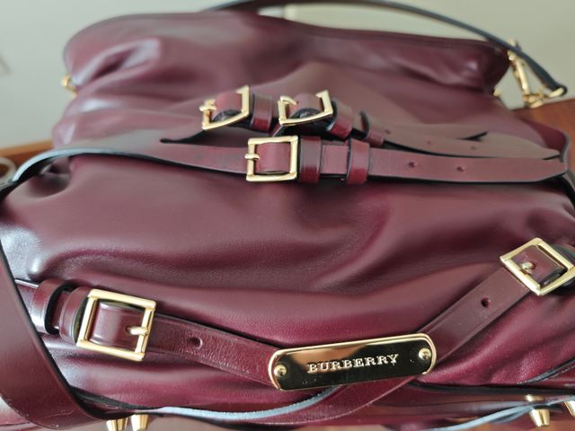 Bolso Burberrys Square Piel Burdeos