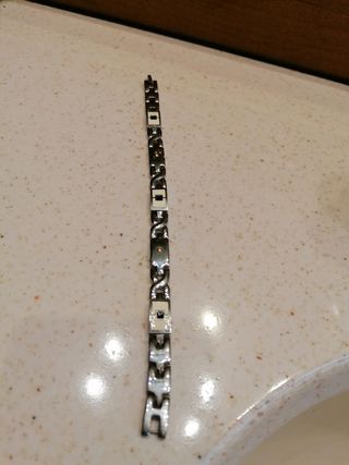 Bracciale uomo MT acciaio blu argento e oro 18k