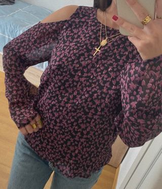 Blusa Springfield - negra y morada